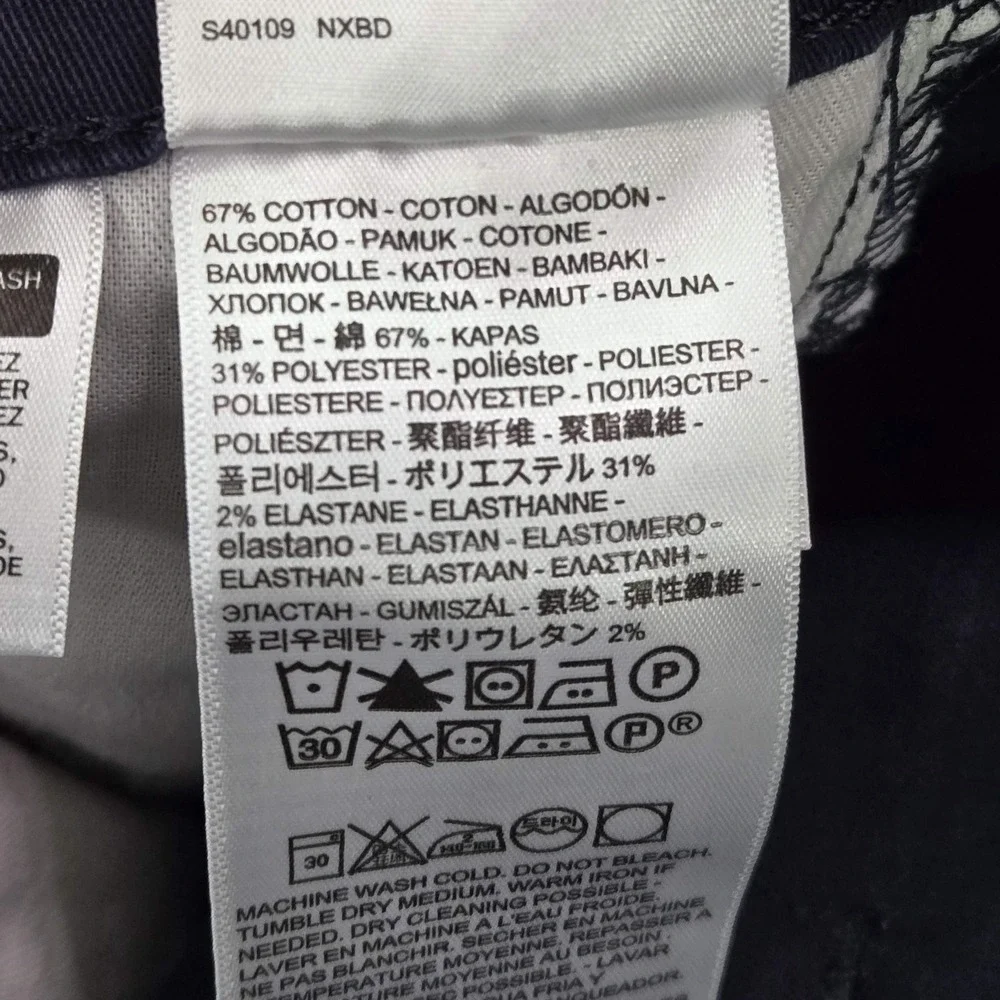 Levi's 511 Men Pants 29X30 Blue‎ Straight Slim Cotton Polyester Elastane